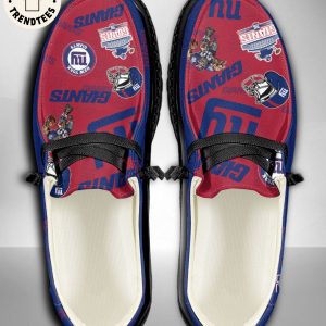 HOT NFL New York Giants Custom Name Hey Dude Shoes