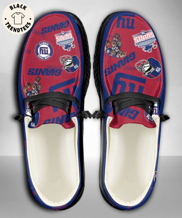 HOT NFL New York Giants Custom Name Hey Dude Shoes