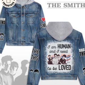 I Am Human And I Need To Be Loved Hooded Denim Jacket