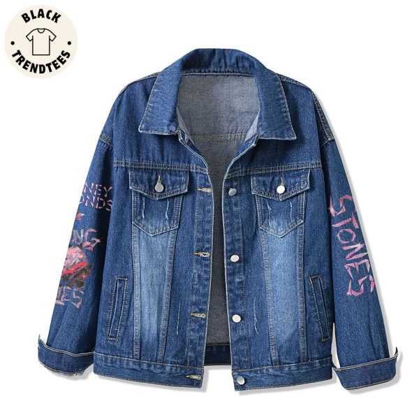 I Know Rock N Roll But I Like It Stones Hooded Denim Jacket