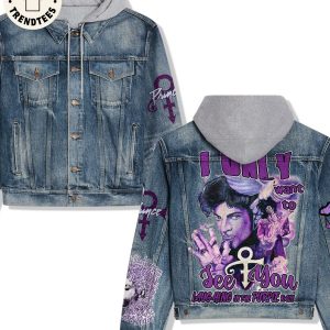 I Only Want To See You Laughing In The Purple Rain Hooded Denim Jacket