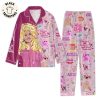 Loretta Lynn Singer Portrait Christmas Purple Design Pajamas Set