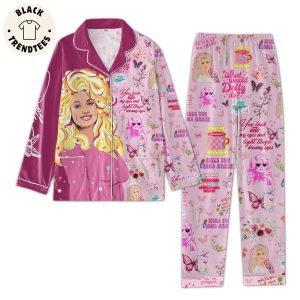 In Dolly We Trust Flower Pink Design Pajamas Set