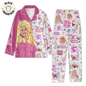 In Dolly We Trust Flower Pink Design Pajamas Set