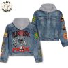 Geobgia Bringin It Bullldog Design Hooded Denim Jacket