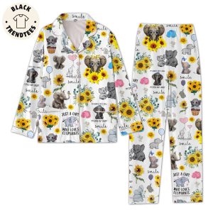 Just A Girl Who Love Elephants Sunflower Design Pijamas Set