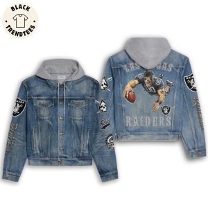 Las Vegas Raiders Portrait Hooded Denim Jacket