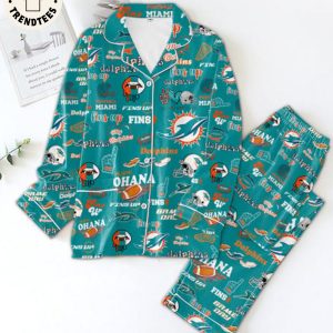 LIMITED Football Miami Fins Up My Dolphins Design Pijamas Set