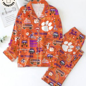 LIMITED Go Tigers Clemson Tigs On Top Love All In Orange Pijamas Set