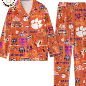 LIMITED Go Tigers Clemson Tigs On Top Love All In Orange Pijamas Set