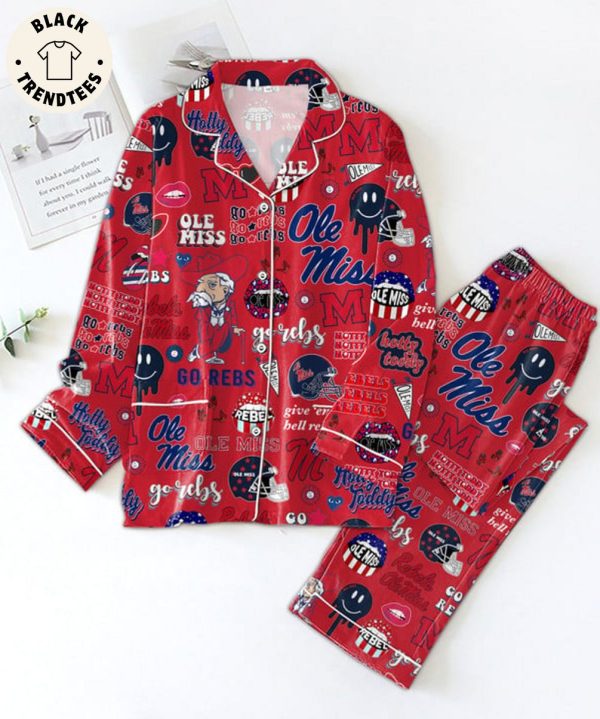 LIMITED Ole Miss Hotty Toddy Rebels Go Rebs Red Pijamas Set