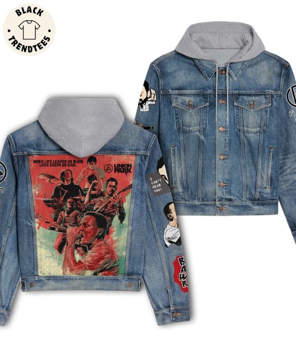 Linkin Park Rock Band Drawstring Hooded Denim Jacket