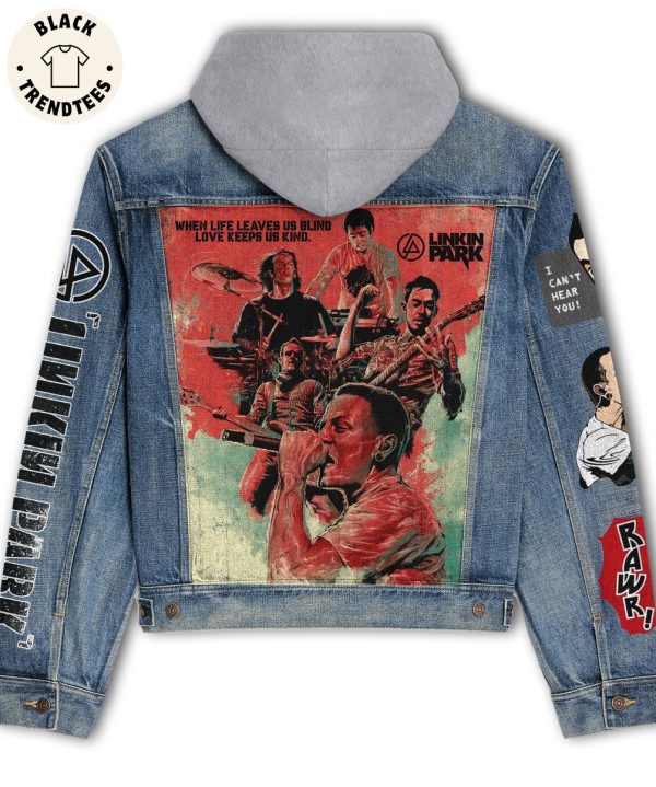 Linkin Park Rock Band Drawstring Hooded Denim Jacket