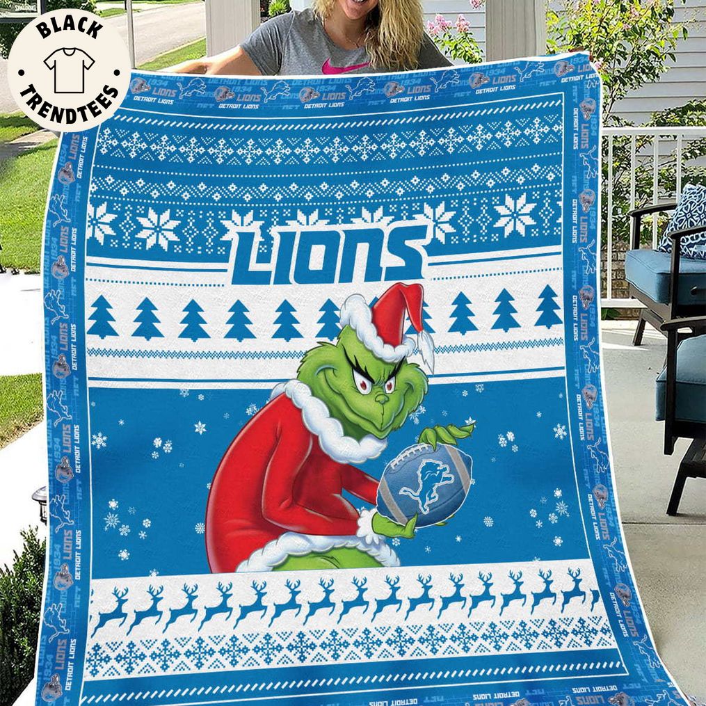Lions Mascot Christmas Design Blanket