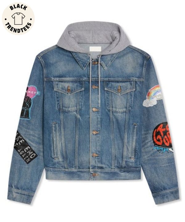 Lowkey No Pressure Just Hang With Me And My Weather Paramore Hooded Denim Jacket