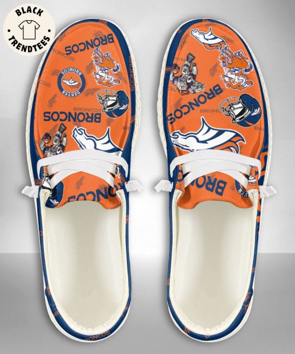 LUXURY NFL Denver Broncos Custom Name Hey Dude Shoes