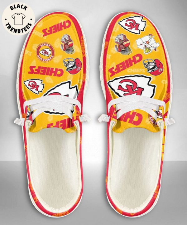 LUXURY NFL Kansas City Chiefs Custom Name Hey Dude Shoes
