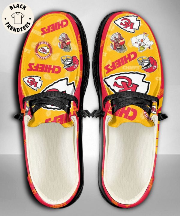 LUXURY NFL Kansas City Chiefs Custom Name Hey Dude Shoes