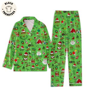 Merry Gricnh Mas Christmas Green Pajamas Set