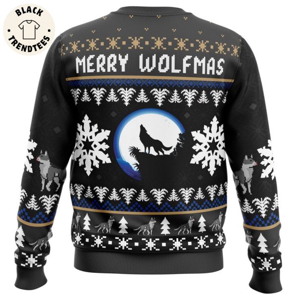 Merry Wolfmas Wolf Ugly Christmas Sweater