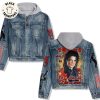 Micigan Hail To The Victors Design Hooded Denim Jacket