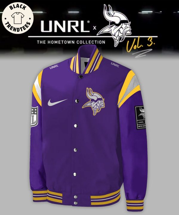 Minnesota Vikings 1960 Football Nike Design Purple Baseball Jacket