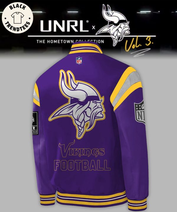 Minnesota Vikings 1960 Football Nike Design Purple Baseball Jacket