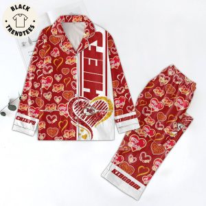 My Chiefs Hearts Red Design Pajamas Set