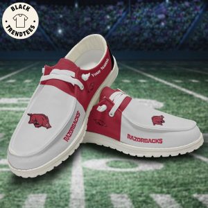 NCAA Arkansas Razorbacks Hey Dude Shoes – Custom name