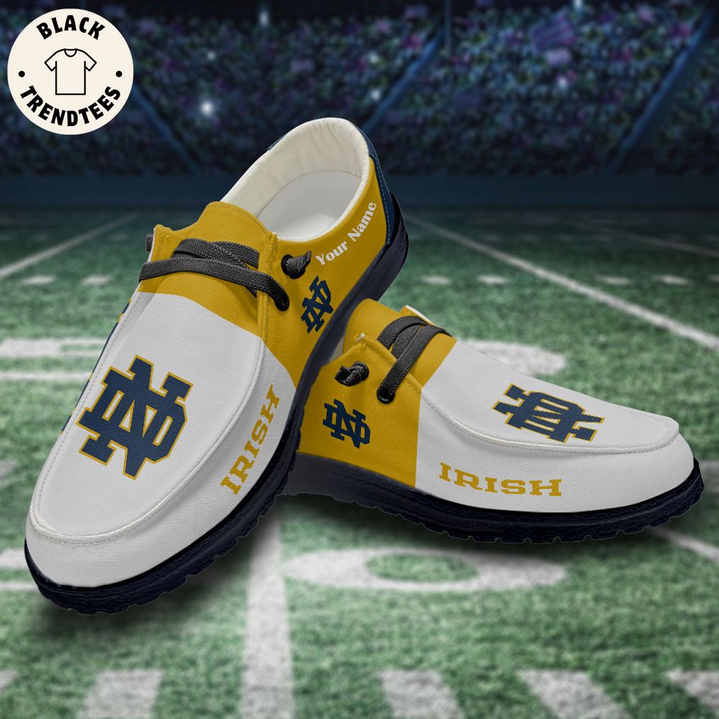 NCAA Notre Dame Fighting Irish Hey Dude Shoes - Custom name