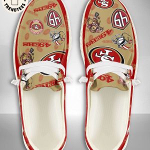 NEW NFL San Francisco 49ers Custom Name Hey Dude Shoes