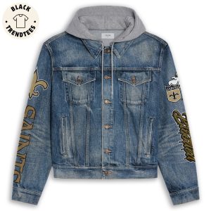 New Orleans Saints Portrait Hooded Denim Jacket