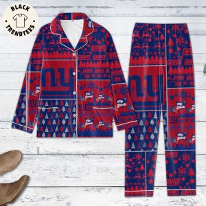 New York Giants Christmas Design Pajamas Set