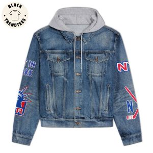 New York Rangers Lets Go Rangers Design Hooded Denim Jacket