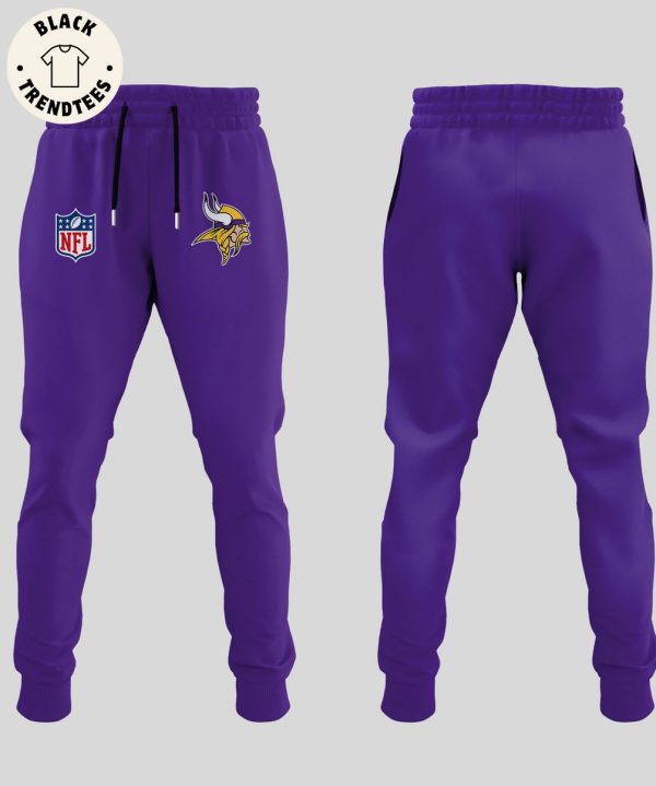 NFL Minnesota Vikings Adam Thielen Design Purple White Logo Hoodie And Pants