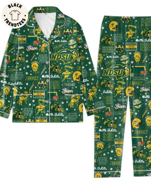 North Dakota State University Bison North Dakota Green Pijamas Set