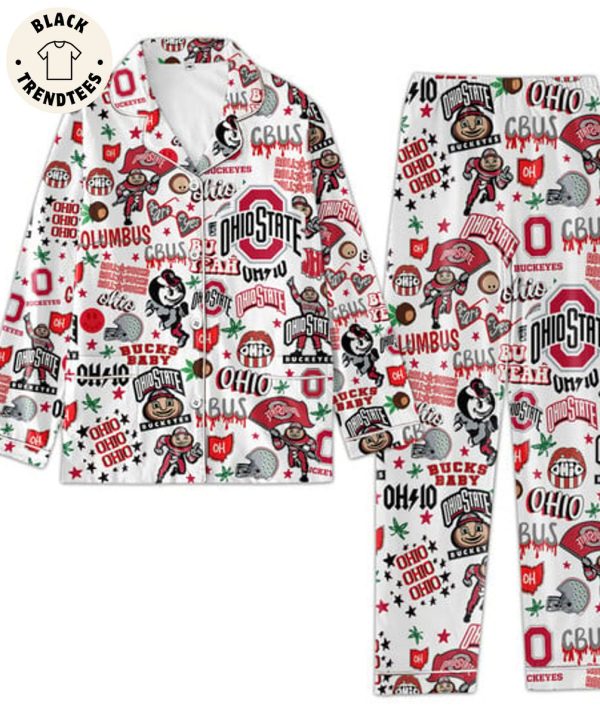 Ohio State Buckeyes Heart Eyes Pijamas Set