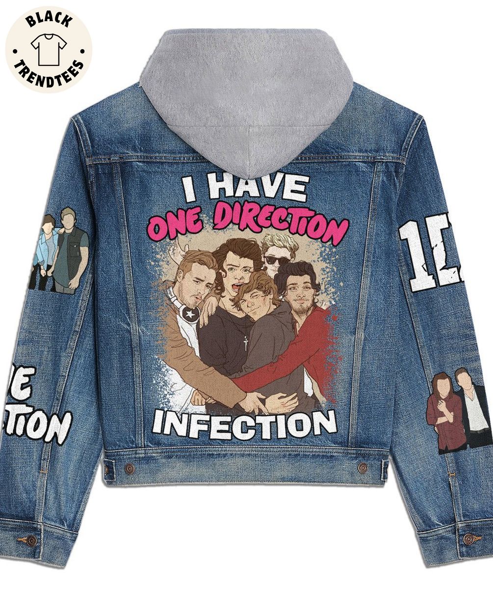 One Direction Ireland Band Hooded Denim Jacket