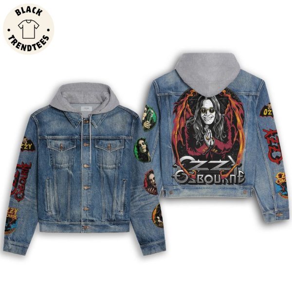 OZZY Drawstring Hooded Denim Jacket