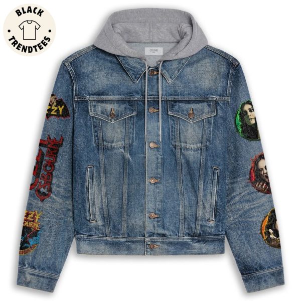 OZZY Drawstring Hooded Denim Jacket