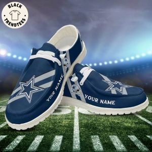 Personalized Dallas Cowboys Logo Blue Design Hey Dude Shoes