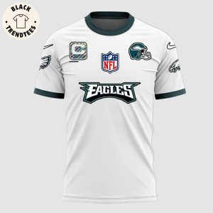 Personalized Philadelphia Eagles NFL Logo White Design 3D T-Shirt