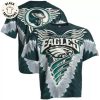 Philadelphia Eagles Football Fly Eagles Fly Logo Design On Sleeve 3D T-Shirt