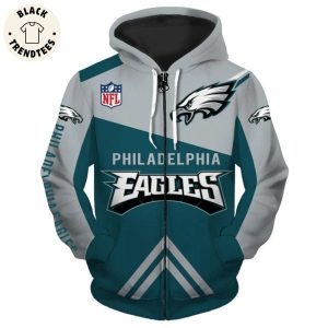 Philadelphia Eagles Football Design On Sleeve Mascot 3D Hoodie