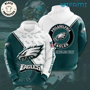 Philadelphia Eagles Football Eagles Fly Mascot Design Blue White 3D Hoodie