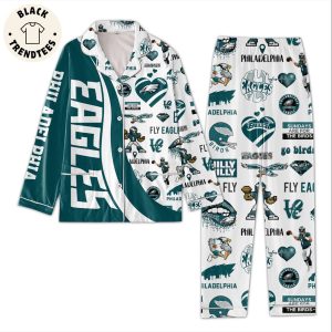 Philadelphia Fly Kes Fly Eagles Mascot Design Pajamas Set