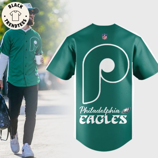 Philadelphia Phillies Green Logo Design Baseball Jersey