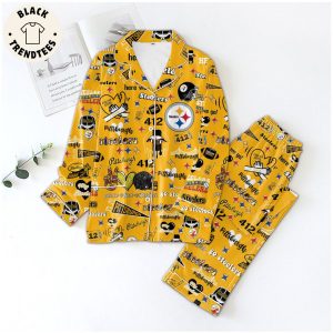 Pittsburgh Steelers Skull Pijamas Set