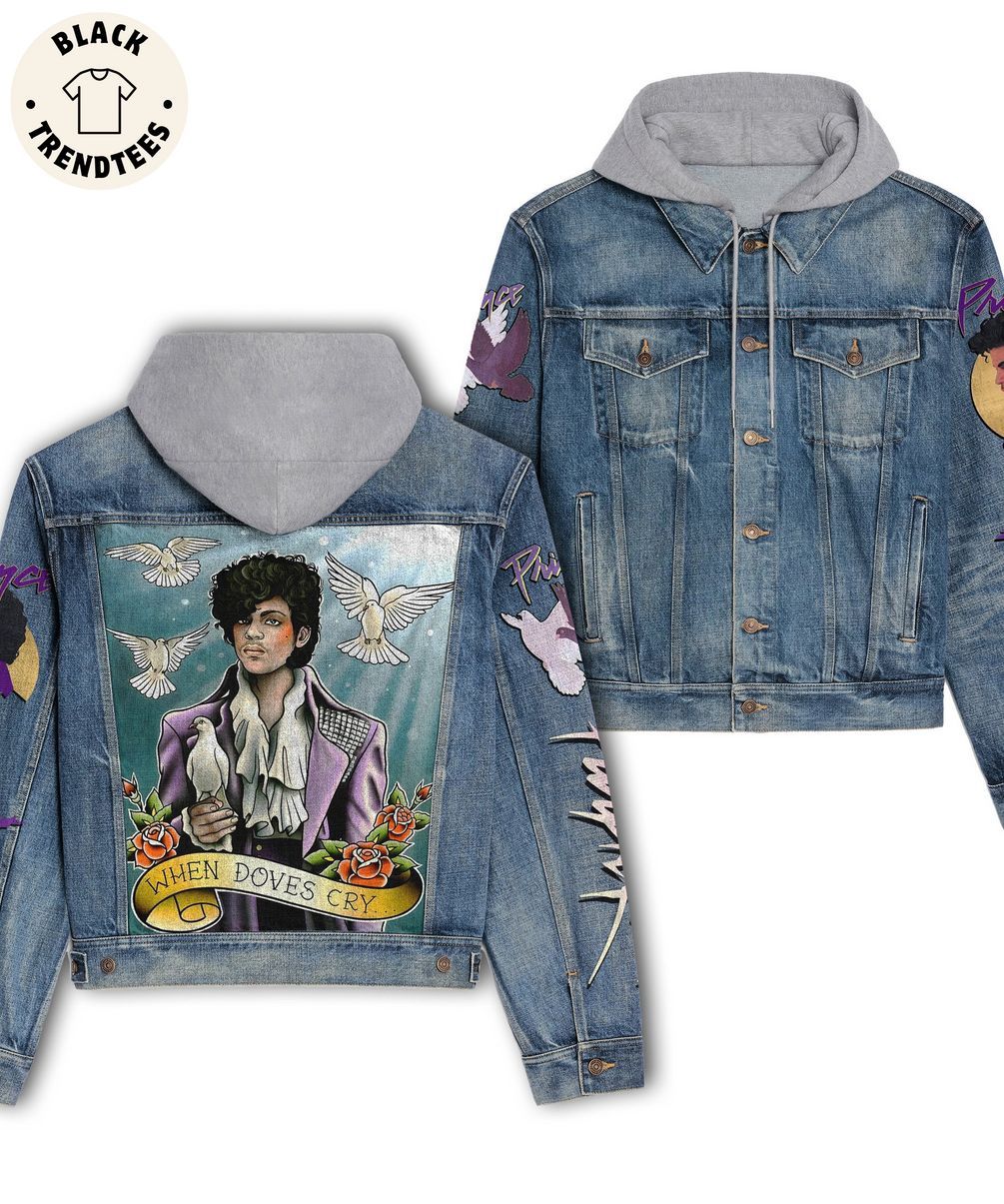 Prince When Doves Cry Hooded Denim Jacket