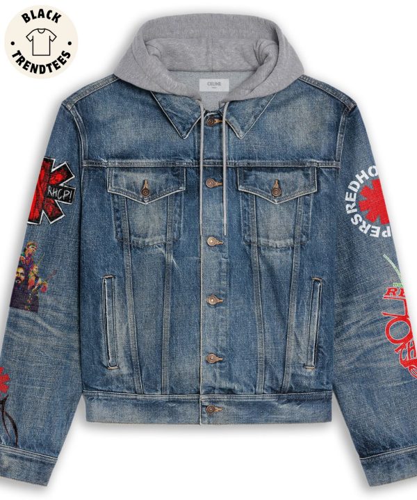 Red Hot Chili Peppers Octopus Design Hooded Denim Jacket